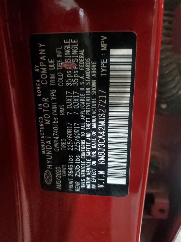 2021 Hyundai Tucson VIN KM8J3CA42MU327217 Copart auction photo, front end damage thumbnail 14