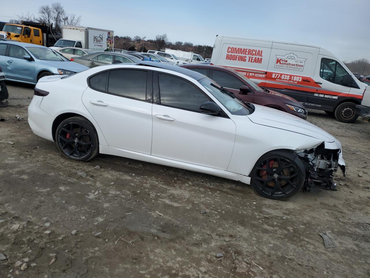 2020 Alfa Romeo Giulia VIN ZARFANAN1L7629752 Copart auction photo, front end damage thumbnail 4
