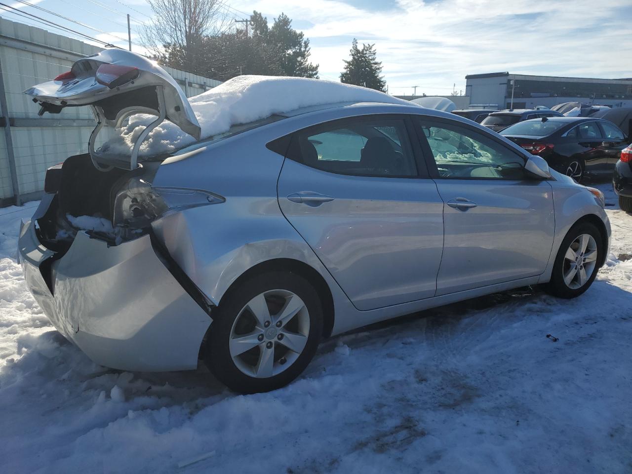 2013 Hyundai Elantra VIN KMHDH4AE9DU580175 Copart auction photo, rear end damage thumbnail 3