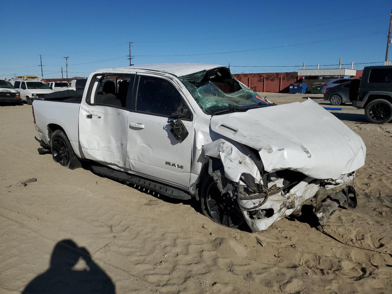 2020 RAM 1500 VIN 1C6RREFM1LN179863 Copart auction photo, all over damage thumbnail 4