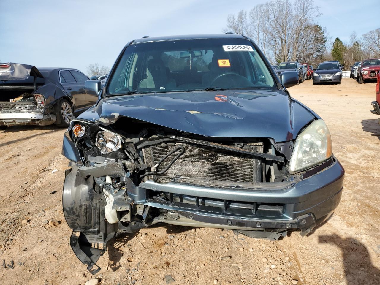 2005 Honda Pilot VIN 5FNYF18415B024279 Copart auction photo, front end damage thumbnail 5
