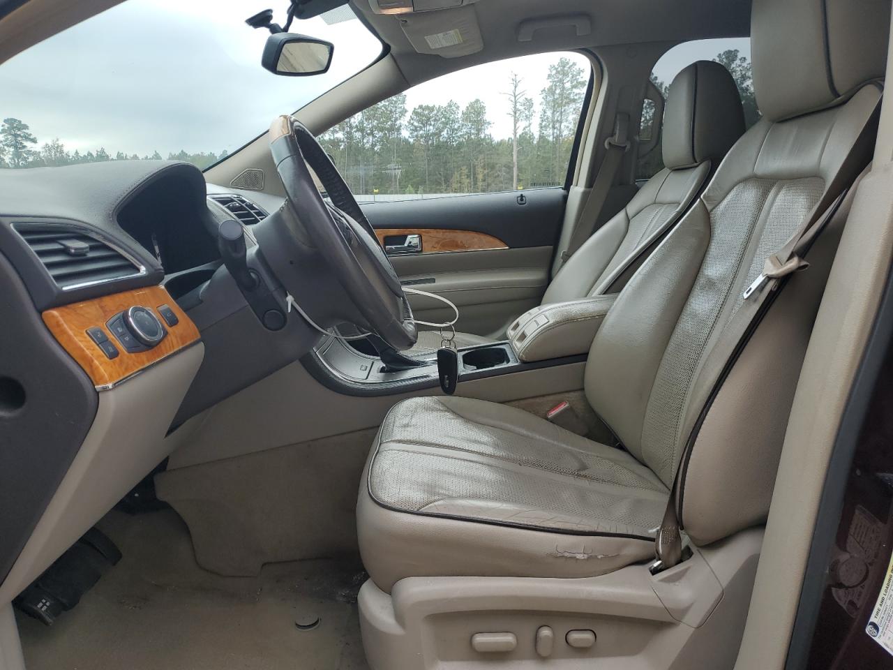 2011 Lincoln MKX VIN 2LMDJ6JK8BBJ13889 Copart auction photo, side / front end damage thumbnail 7