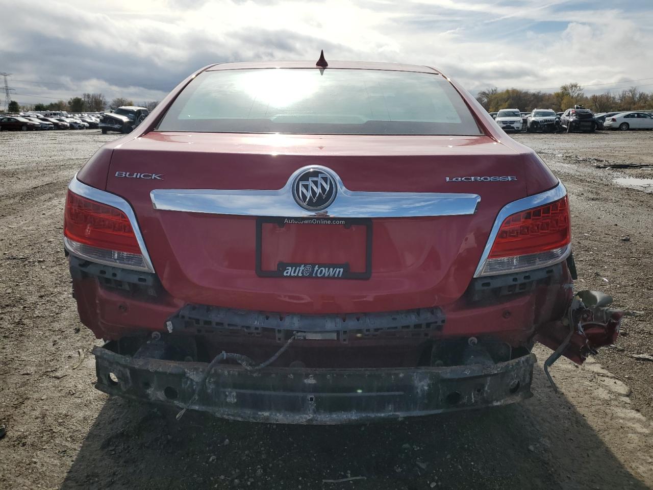 2013 Buick LaCrosse VIN 1G4GF5E34DF299309 Copart auction photo, rear end / undercarriage damage thumbnail 6
