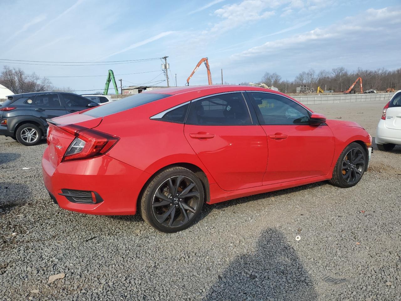 2019 Honda Civic VIN 2HGFC2F82KH597601 Copart auction photo, front end damage thumbnail 3