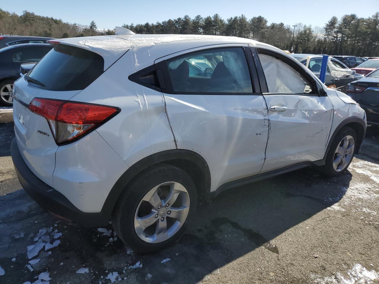 2020 Honda HR-V VIN 3CZRU6H30LM714705 Copart auction photo, rollover / all over damage thumbnail 3