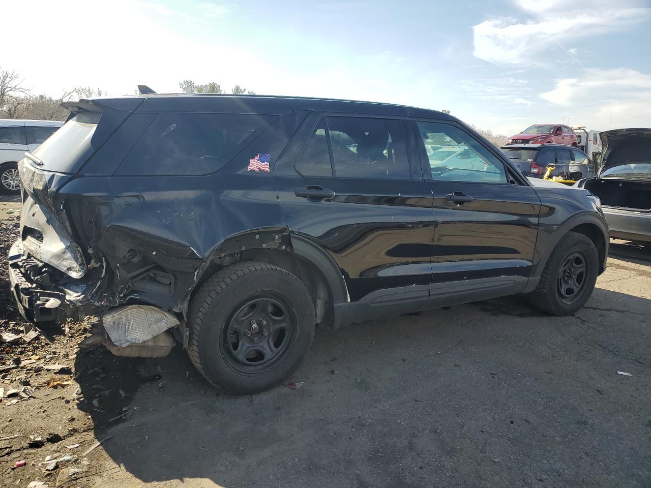 2021 Ford Explorer VIN 1FM5K8AB4MGB64584 Copart auction photo, rear end damage thumbnail 3