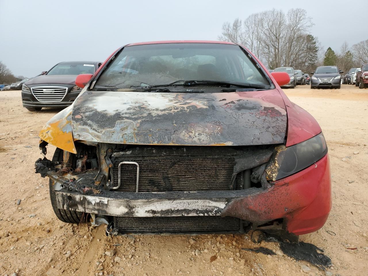 2007 Honda Civic VIN 2HGFA55537H706184 Copart auction photo, burn - engine / front end damage thumbnail 5
