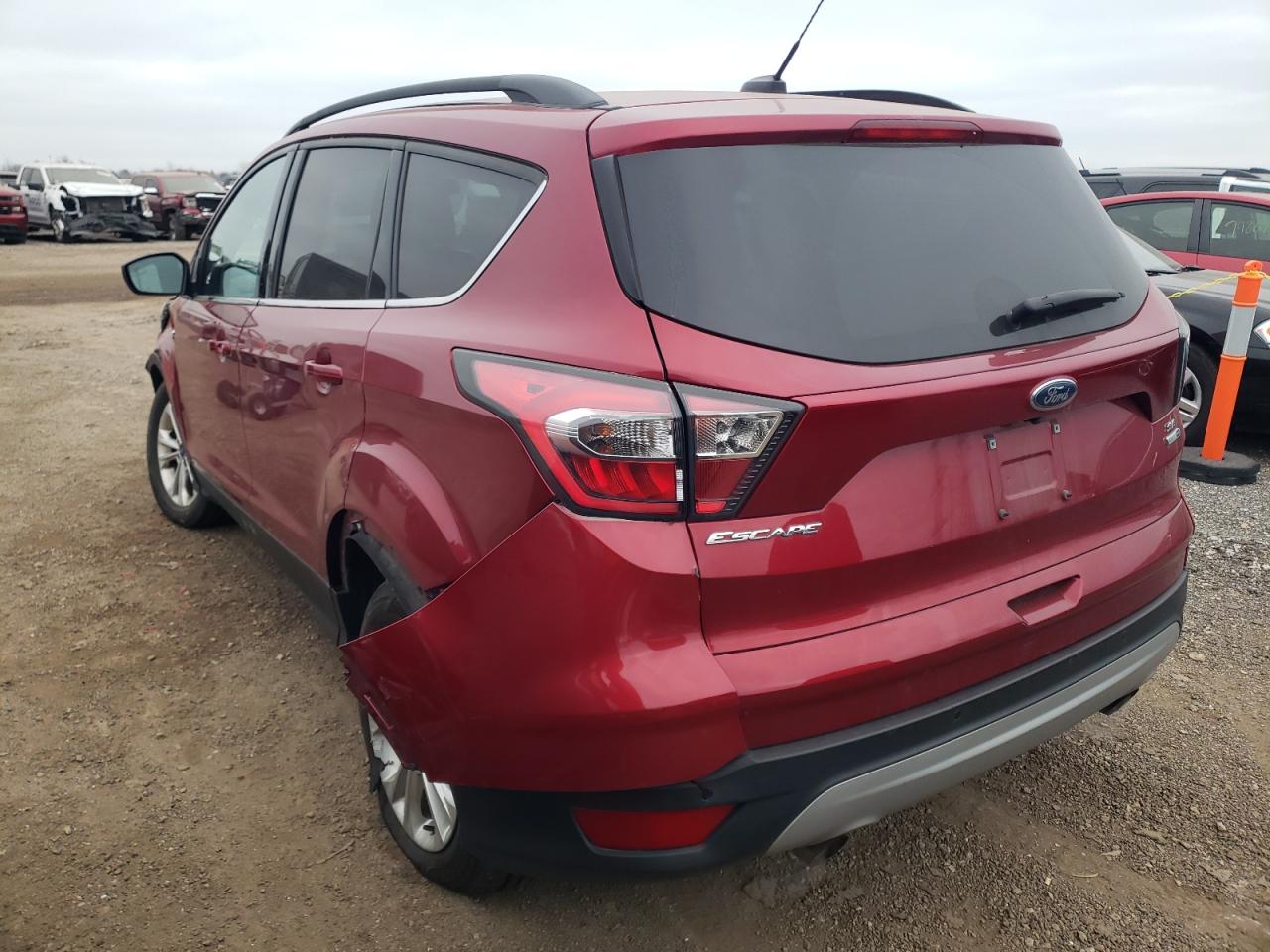 2017 Ford Escape VIN 1FMCU9GD7HUB01129 Copart auction photo, rear end / front end damage thumbnail 2