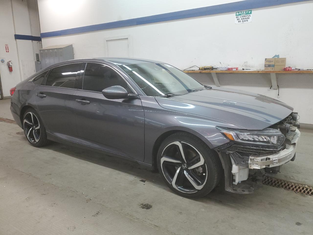 2019 Honda Accord VIN 1HGCV1F37KA034490 Copart auction photo, front end / side damage thumbnail 4
