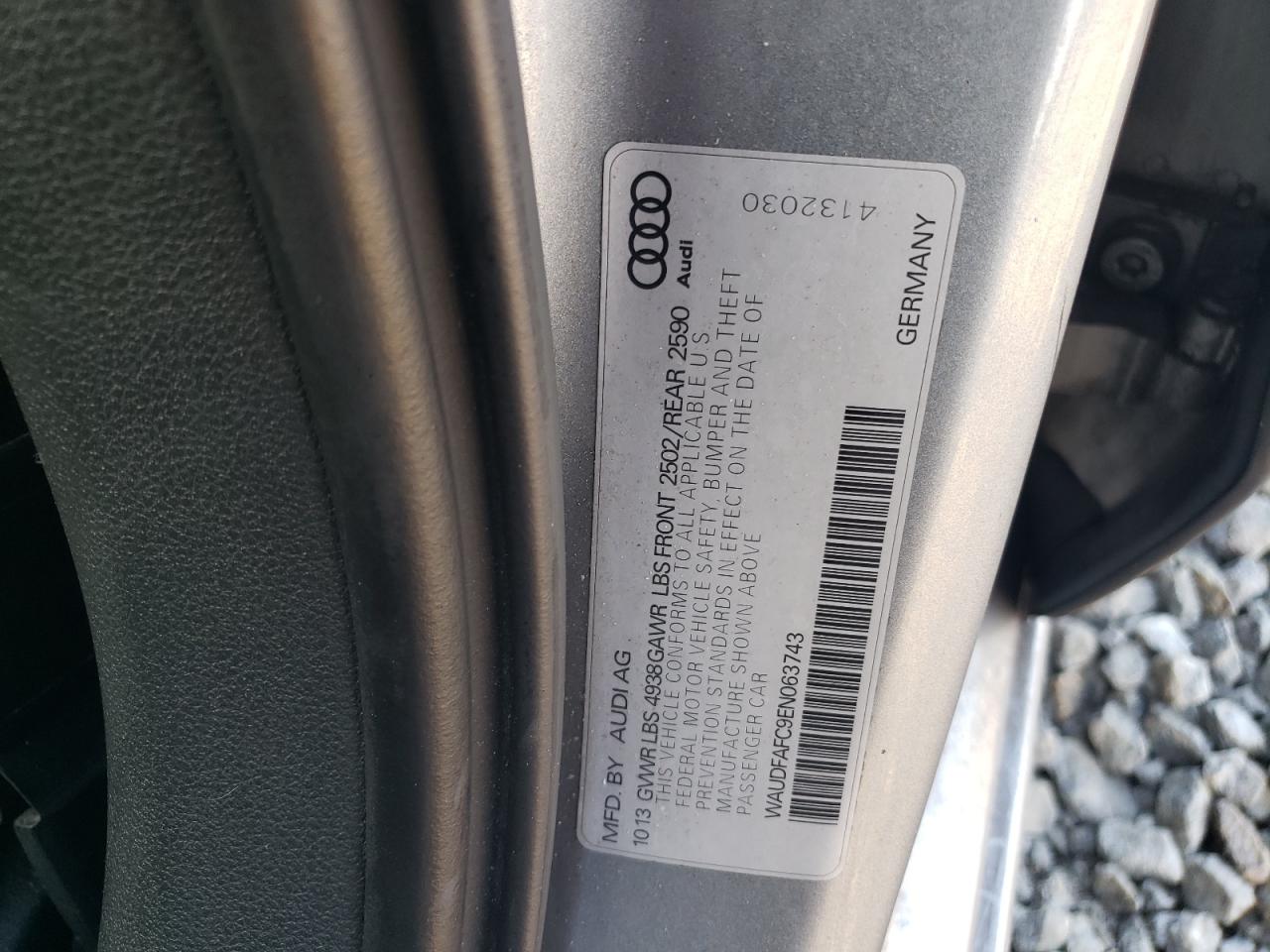 2014 Audi A6 VIN WAUDFAFC9EN063743 Copart auction photo, front end / minor dent/scratches damage thumbnail 12