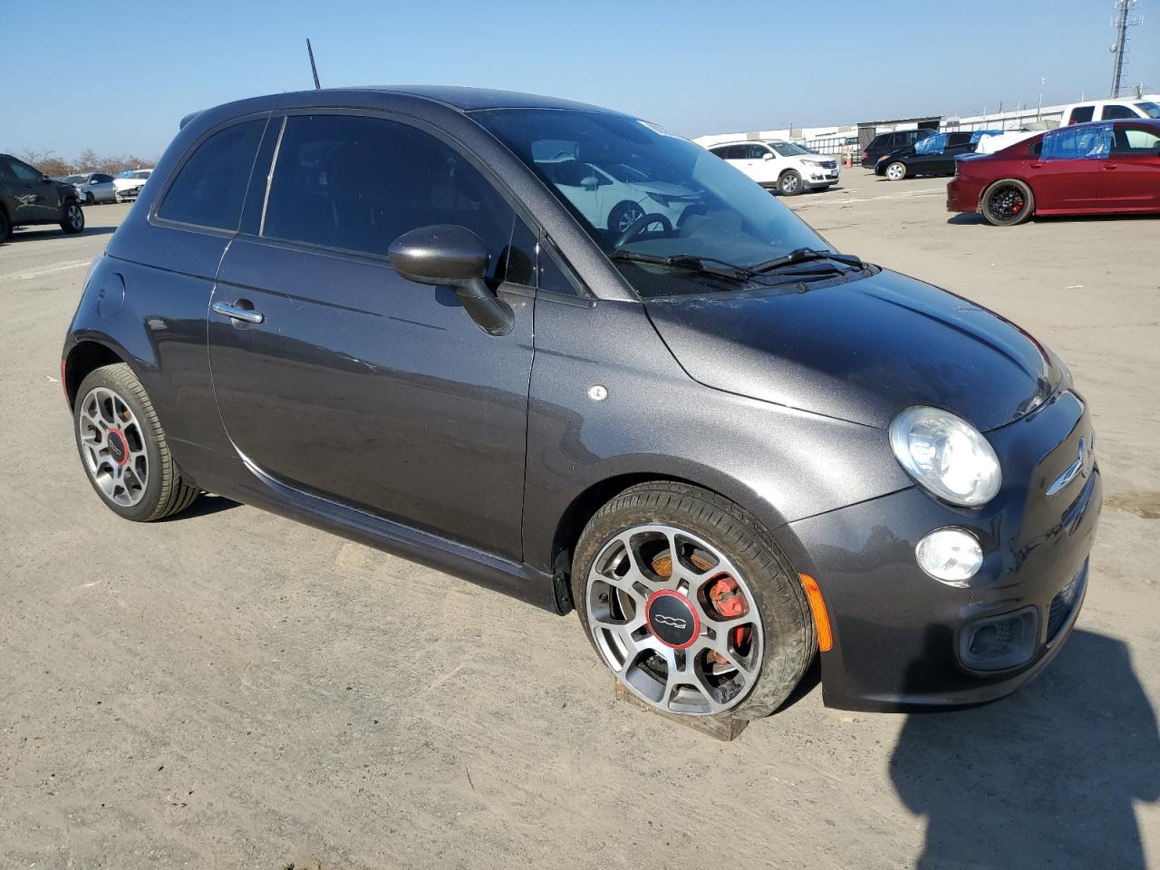 2015 Fiat 500 VIN 3C3CFFBR7FT550502 Copart auction photo, undercarriage damage thumbnail 4