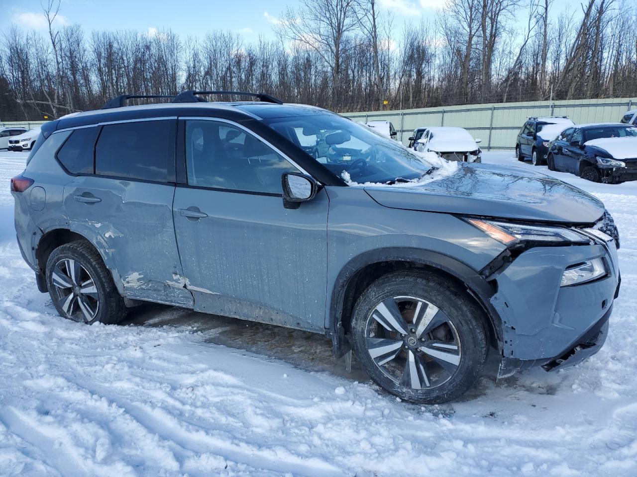 2021 Nissan Rogue VIN JN8AT3CB0MW217873 Copart auction photo, side / rear end damage thumbnail 4