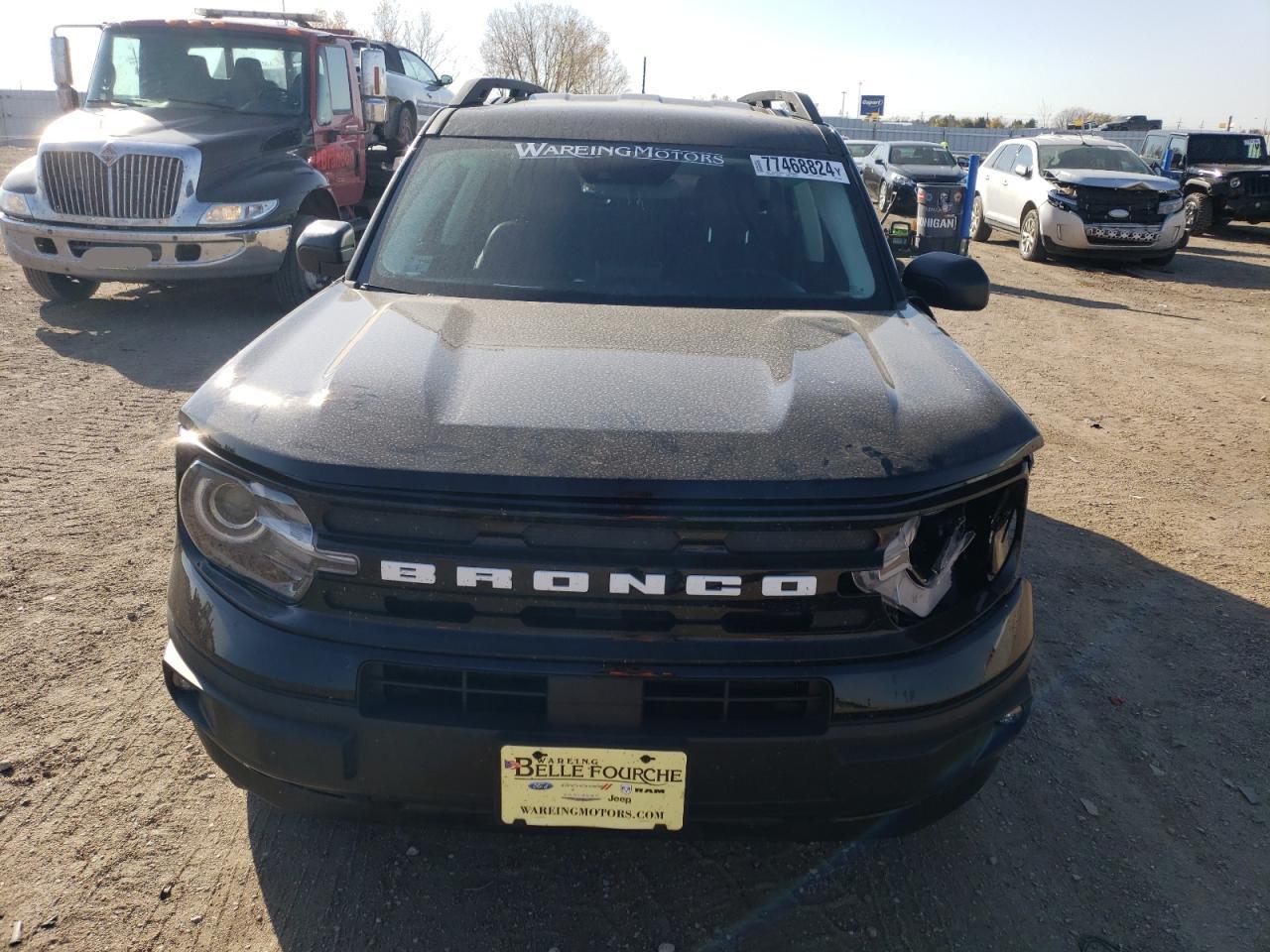 2023 Ford Bronco VIN 3FMCR9C69PRE09109 Copart auction photo, front end / side damage thumbnail 5