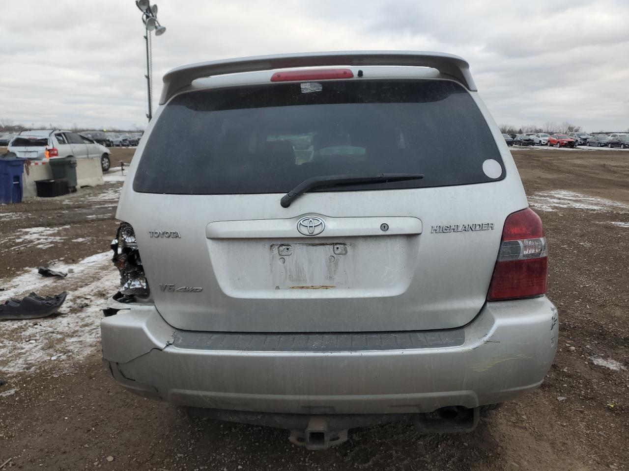 2007 Toyota Highlander VIN JTEEP21A670214727 Copart auction photo, front end / rear end damage thumbnail 6