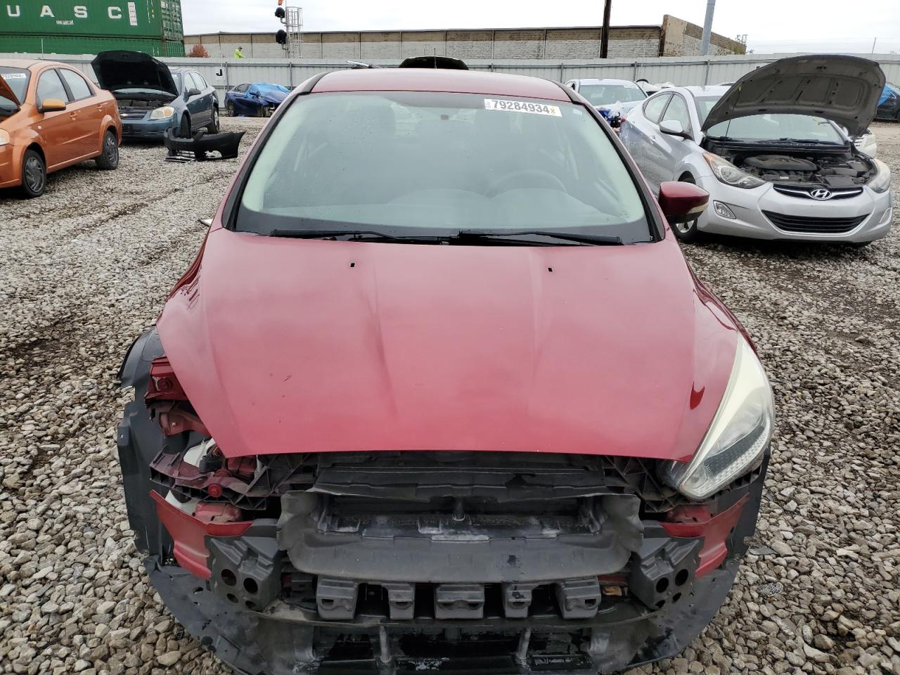 2015 Ford Focus VIN 1FADP3F28FL345894 Copart auction photo, front end damage thumbnail 5