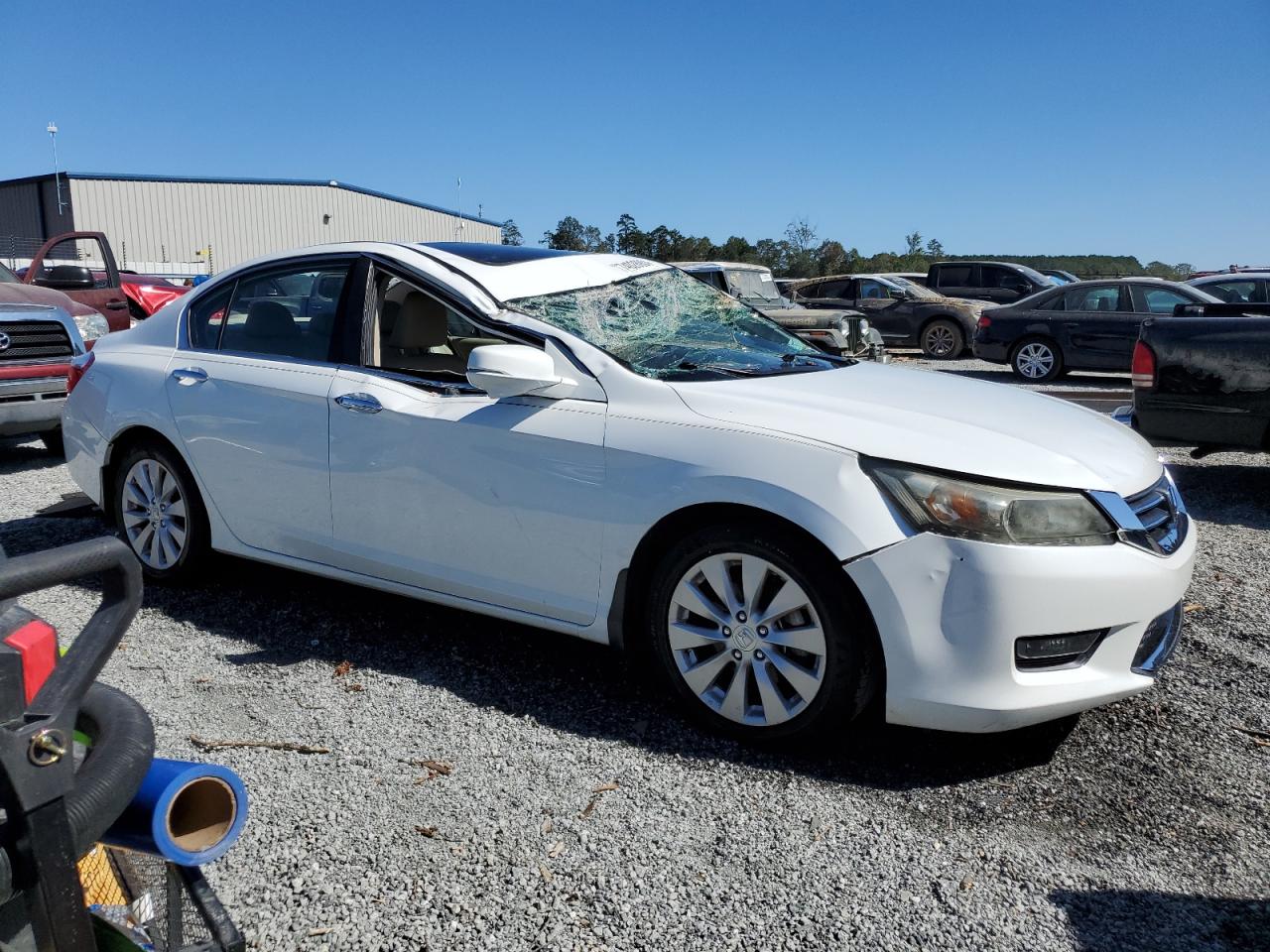 2014 Honda Accord VIN 1HGCR2F87EA180897 Copart auction photo, top/roof damage thumbnail 4