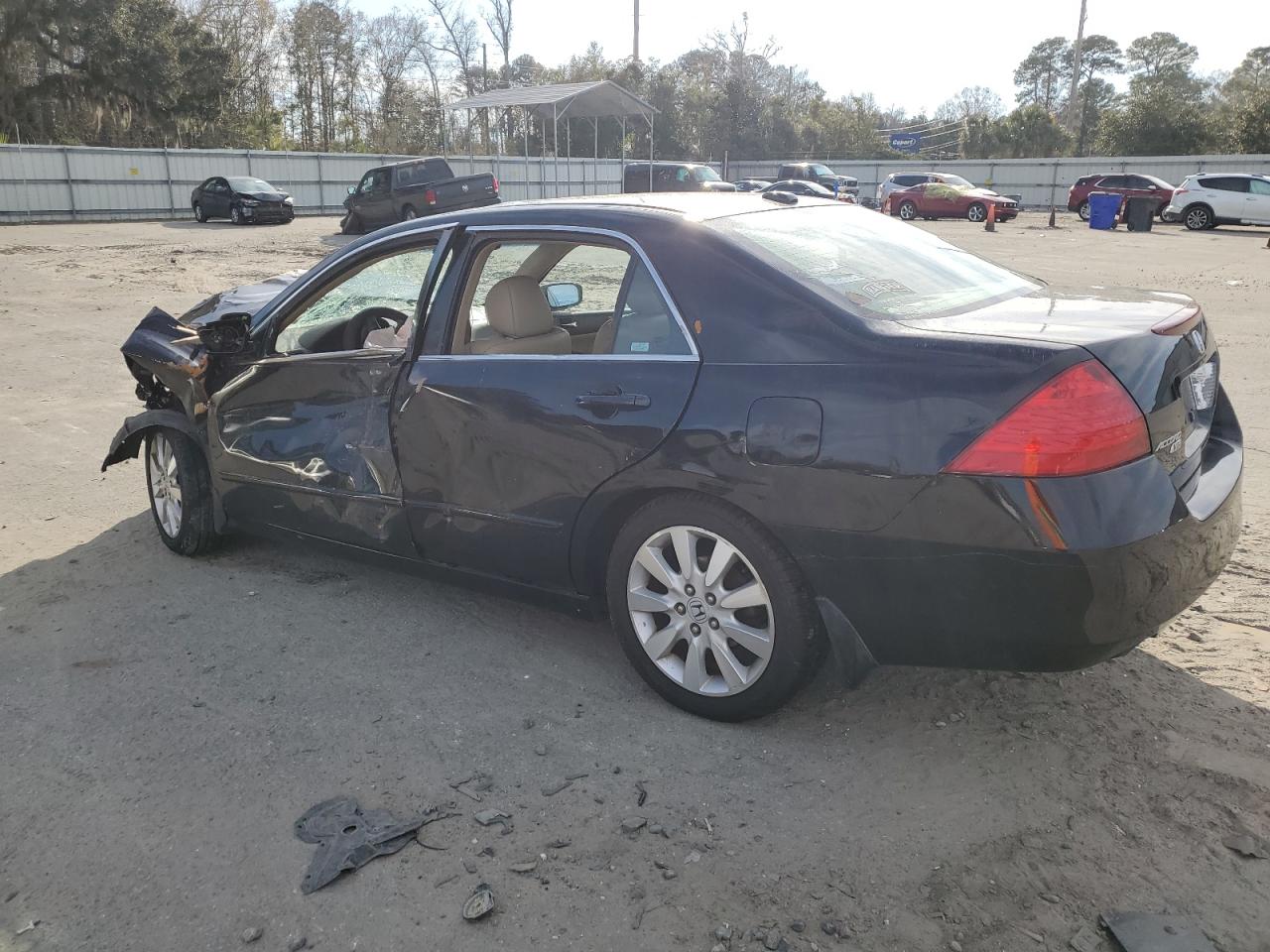 2007 Honda Accord VIN 1HGCM66597A083473 Copart auction photo, front end / side damage thumbnail 2