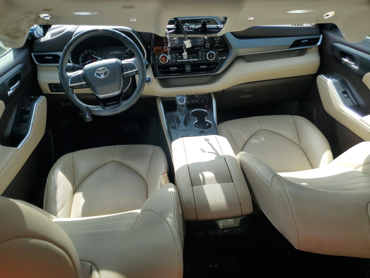 2021 Toyota Highlander VIN 5TDGZRAH8MS034980 Copart auction photo, top/roof damage thumbnail 8