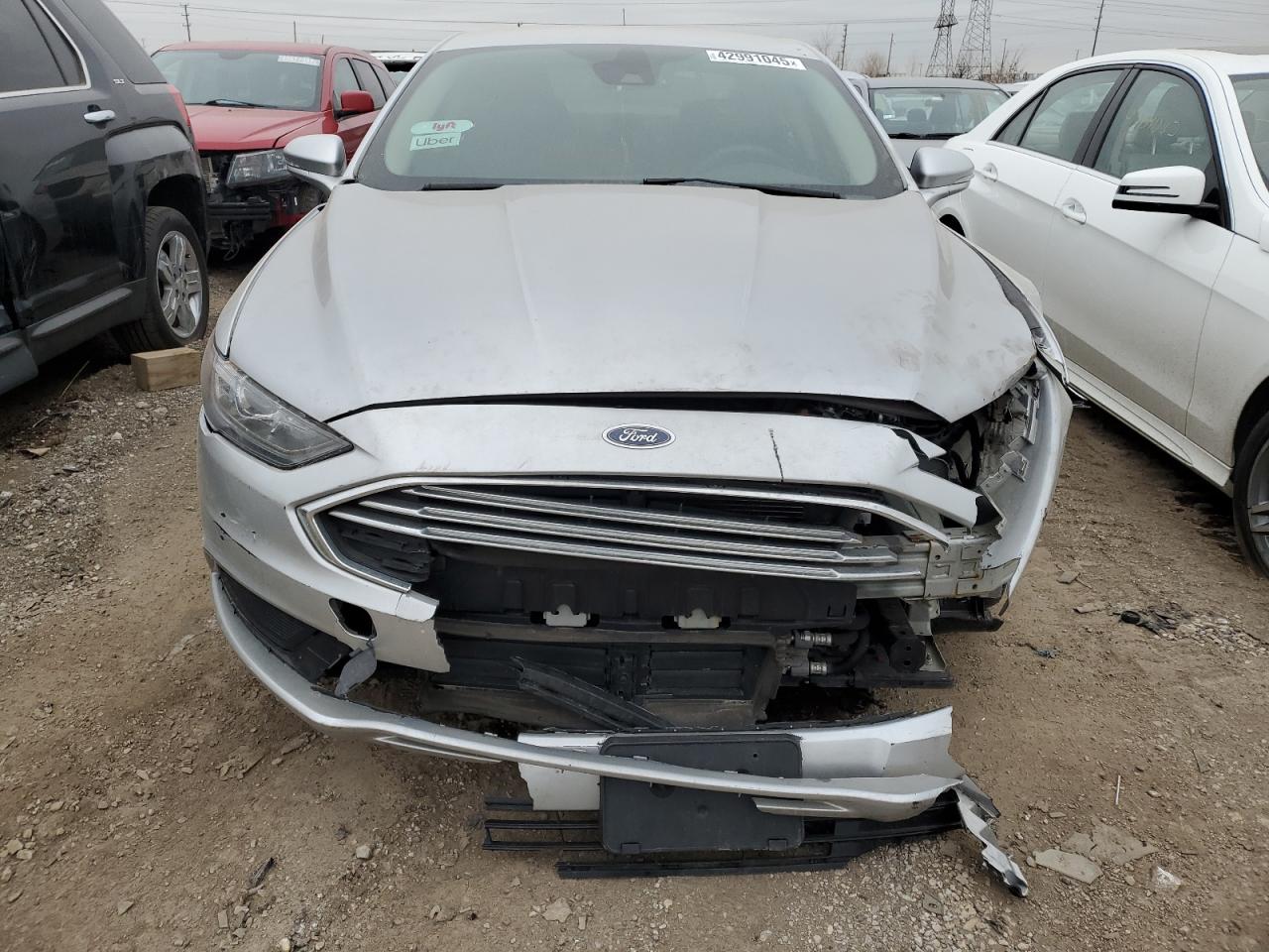 2018 Ford Fusion VIN 3FA6P0LU9JR117460 Copart auction photo, front end / side damage thumbnail 5