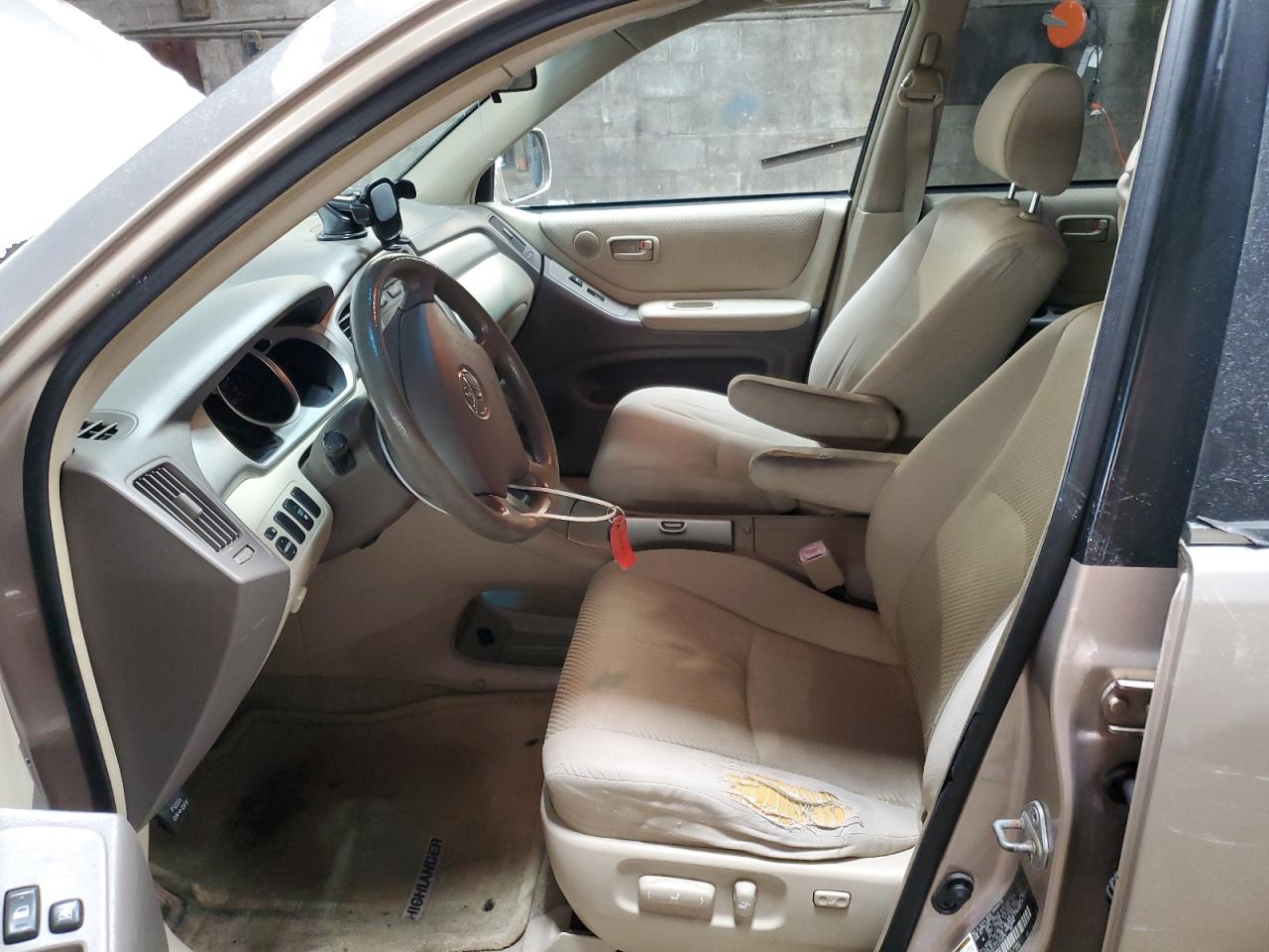2004 Toyota Highlander VIN JTEDP21A640034333 Copart auction photo, front end / side damage thumbnail 7