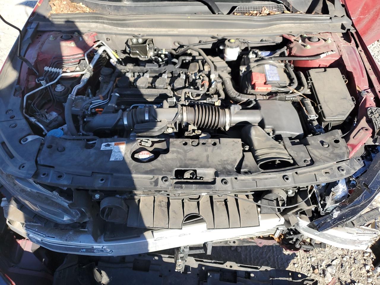 2021 Honda Accord VIN 1HGCV1F14MA076083 Copart auction photo, front end / side damage thumbnail 12