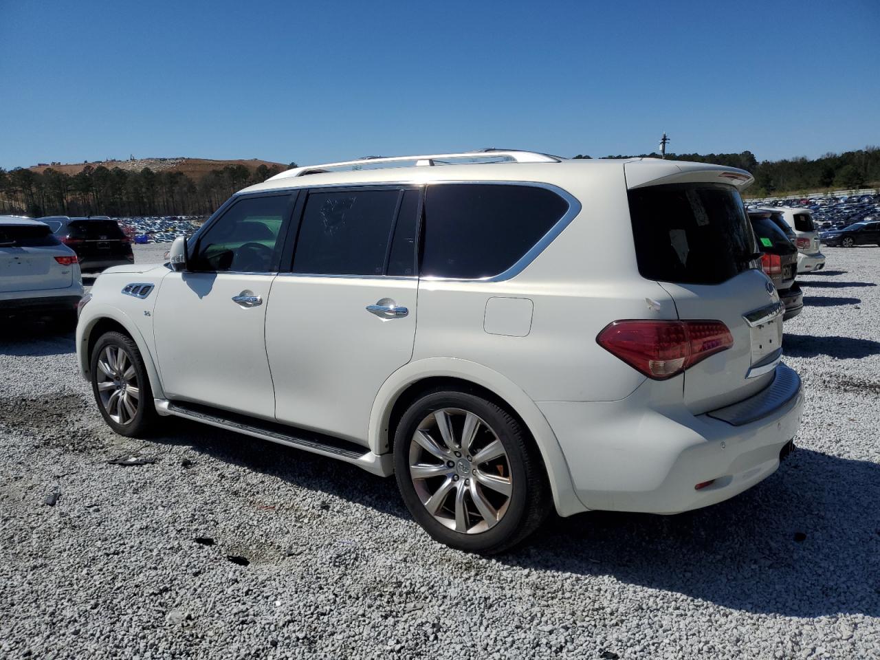 2014 Infiniti QX80 VIN JN8AZ2NE9E9063275 Copart auction photo, mechanical / rear end damage thumbnail 2