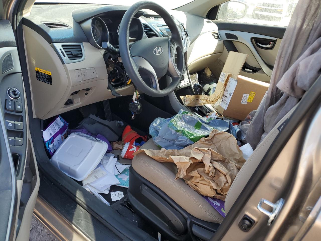 2014 Hyundai Elantra VIN 5NPDH4AE3EH518500 Copart auction photo, vandalism / front end damage thumbnail 8