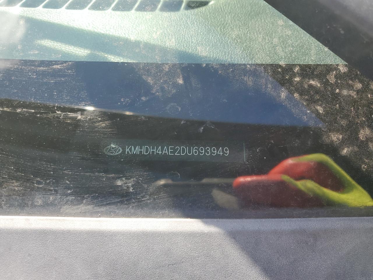2013 Hyundai Elantra VIN KMHDH4AE2DU693949 Copart auction photo, front end / side damage thumbnail 14