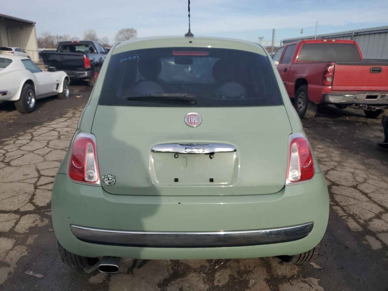 2013 Fiat 500 VIN 3C3CFFCRXDT598295 Copart auction photo, front end / side damage thumbnail 6
