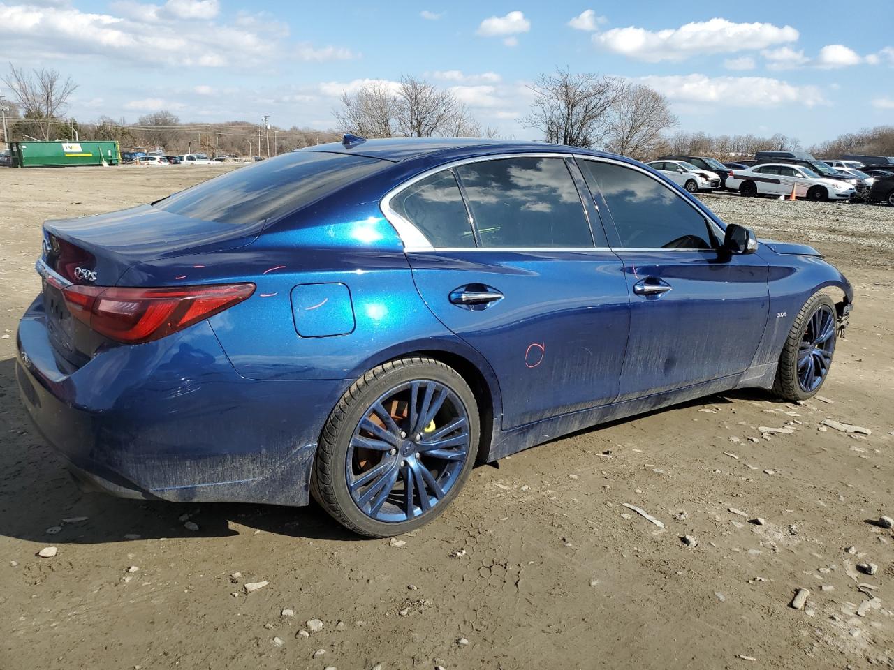 2018 Infiniti Q50 VIN JN1EV7AR7JM434118 Copart auction photo, front end damage thumbnail 3