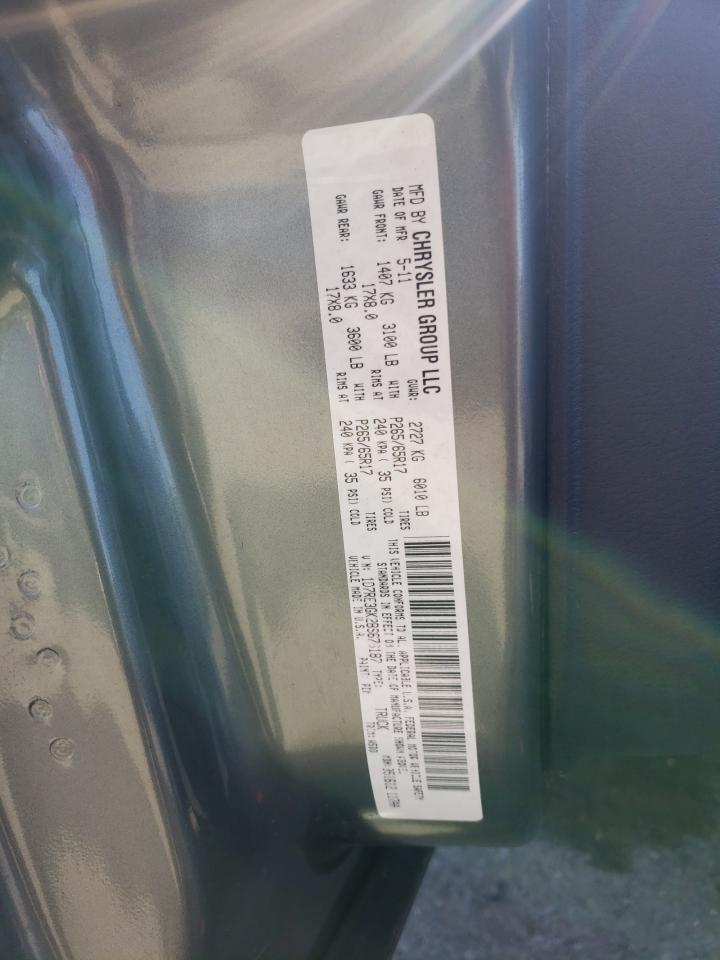 2011 Dodge Dakota VIN 1D7RE3GK2BS676187 Copart auction photo, water/flood / rear end damage thumbnail 12