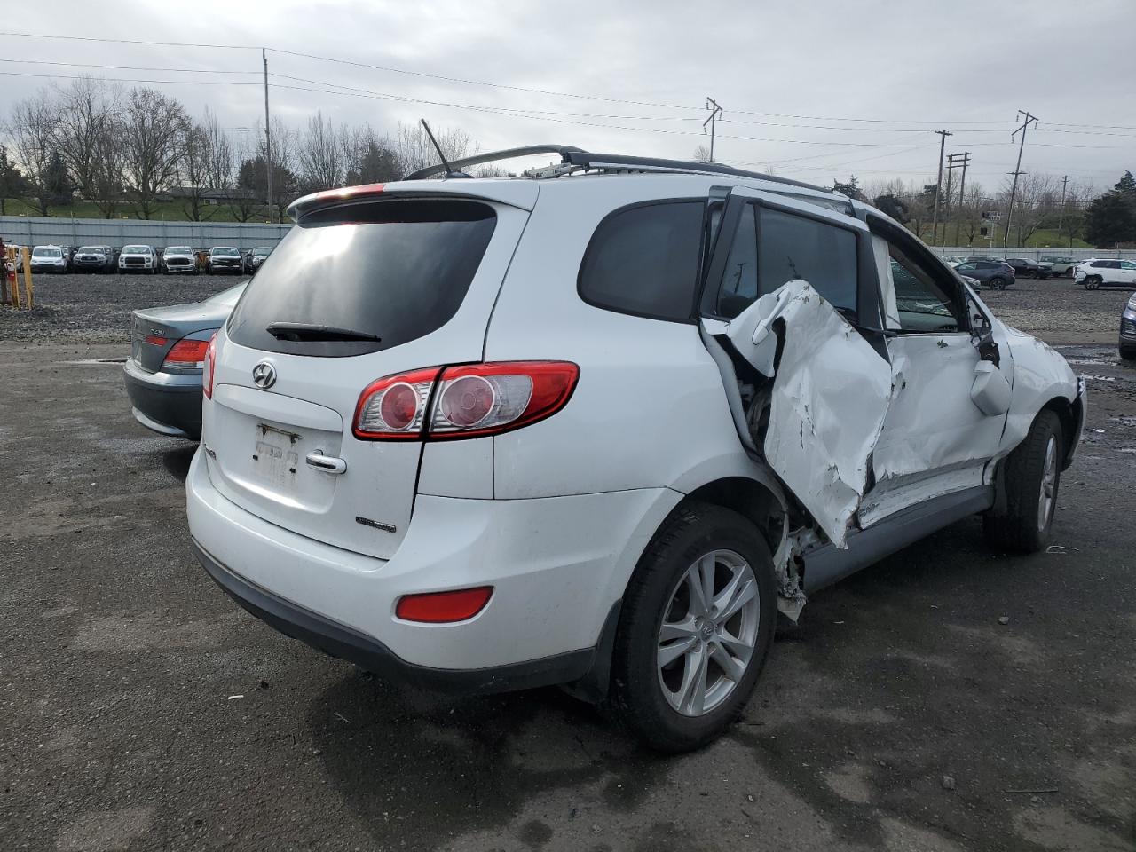 2012 Hyundai Santa Fe VIN 5XYZKDAG7CG152828 Copart auction photo, all over / side damage thumbnail 3