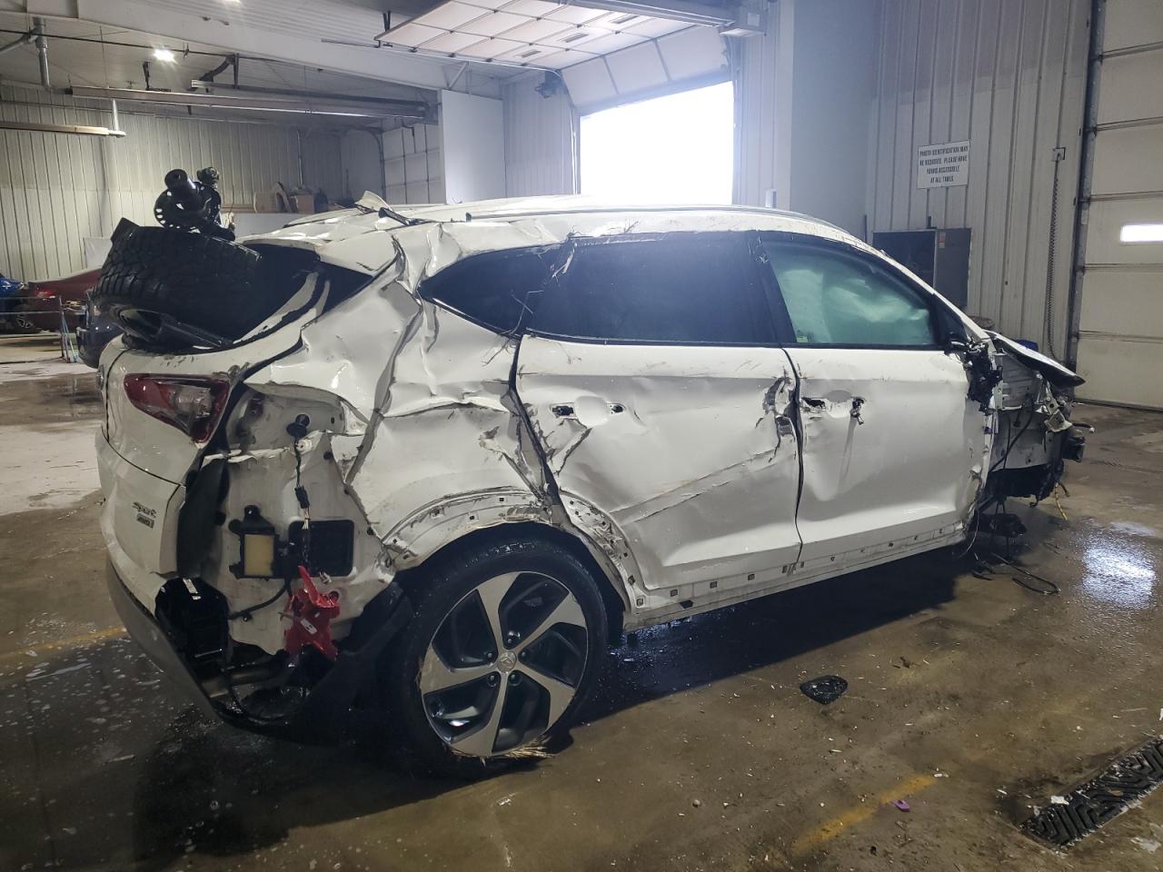 2018 Hyundai Tucson VIN KM8J3CAL8JU740813 Copart auction photo, all over damage thumbnail 3