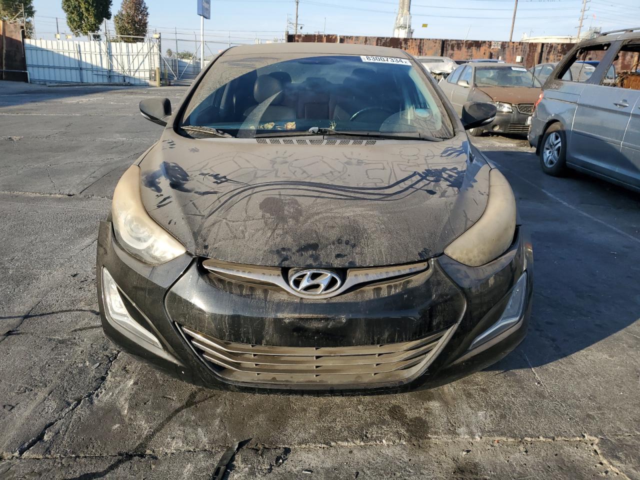 2014 Hyundai Elantra VIN 5NPDH4AE6EH455599 Copart auction photo, vandalism / stripped damage thumbnail 5
