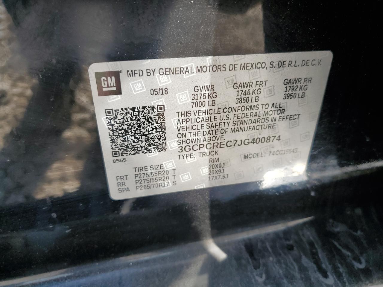2018 Chevrolet Silverado VIN 3GCPCREC7JG400874 Copart auction photo, front end damage thumbnail 13