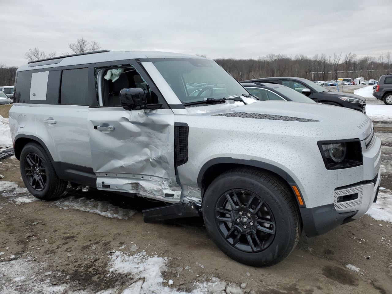 2024 Land Rover Defender VIN SALEJ7EU8R2315730 Copart auction photo, side damage thumbnail 4