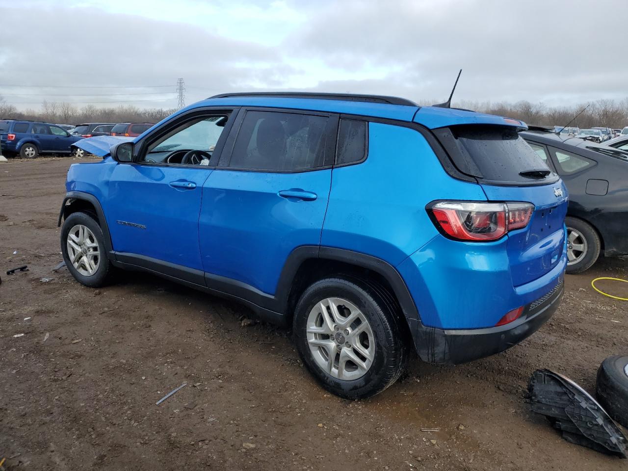 2018 Jeep Compass VIN 3C4NJCAB9JT416153 Copart auction photo, front end damage thumbnail 2