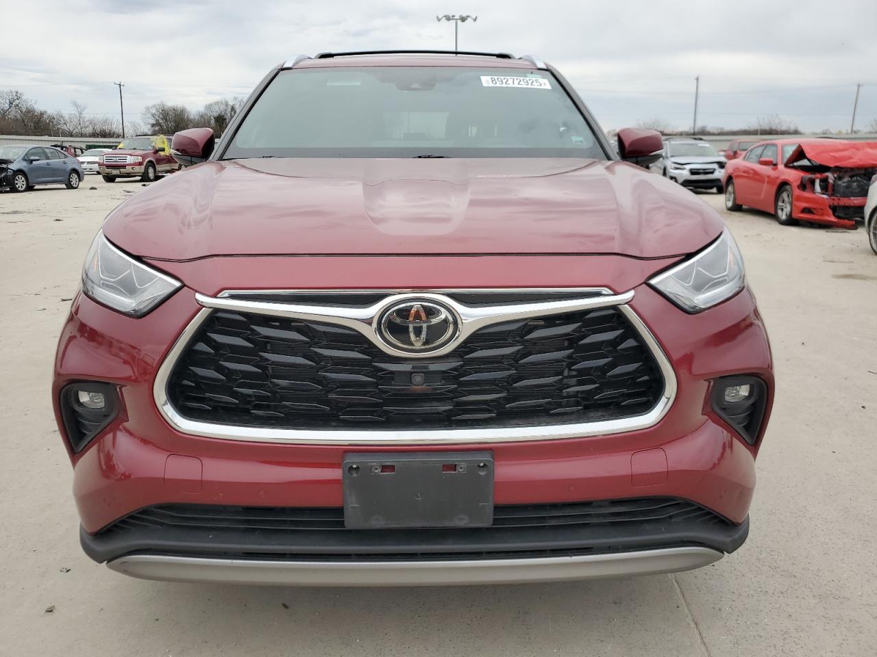 2022 Toyota Highlander VIN 5TDFZRBH3NS184197 Copart auction photo, hail damage thumbnail 5