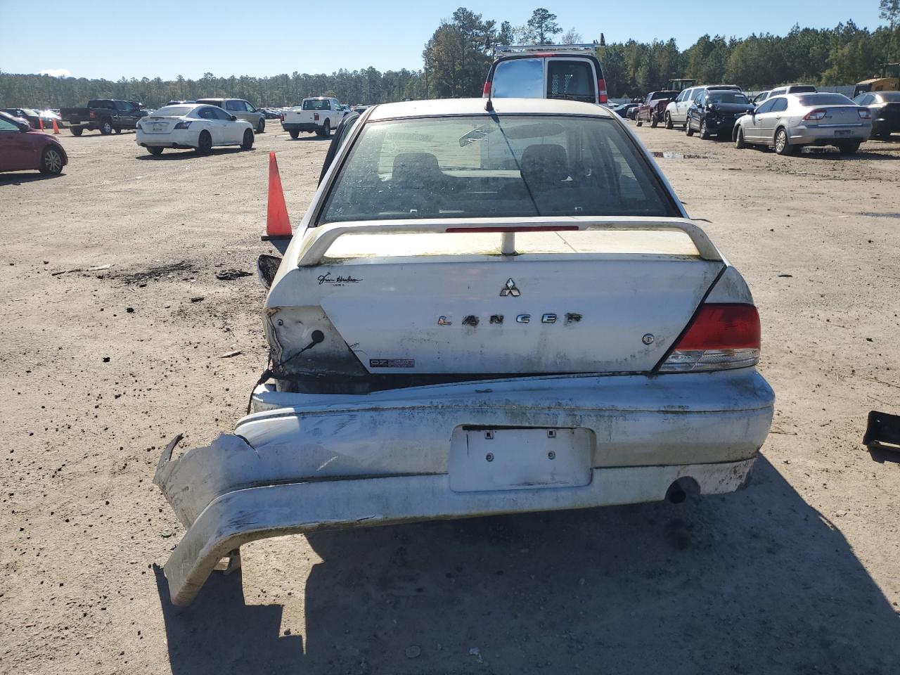 2002 Mitsubishi Lancer VIN JA3AJ86E32U003276 Copart auction photo, side / rear end damage thumbnail 6