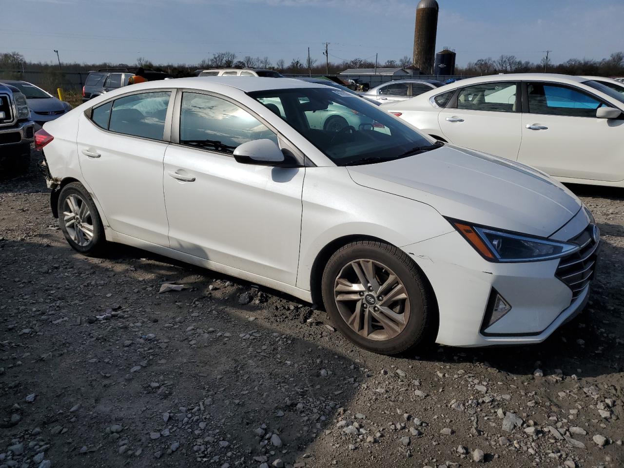 2020 Hyundai Elantra VIN 5NPD84LF7LH630512 Copart auction photo, rear end / side damage thumbnail 4