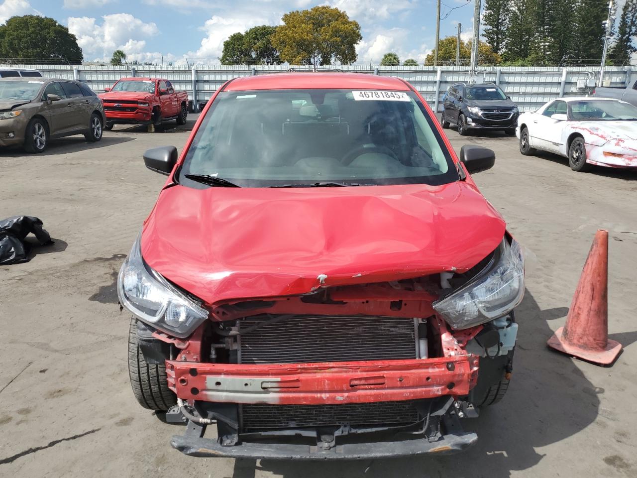 2017 Chevrolet Spark VIN KL8CB6SAXHC829709 Copart auction photo, front end / side damage thumbnail 5
