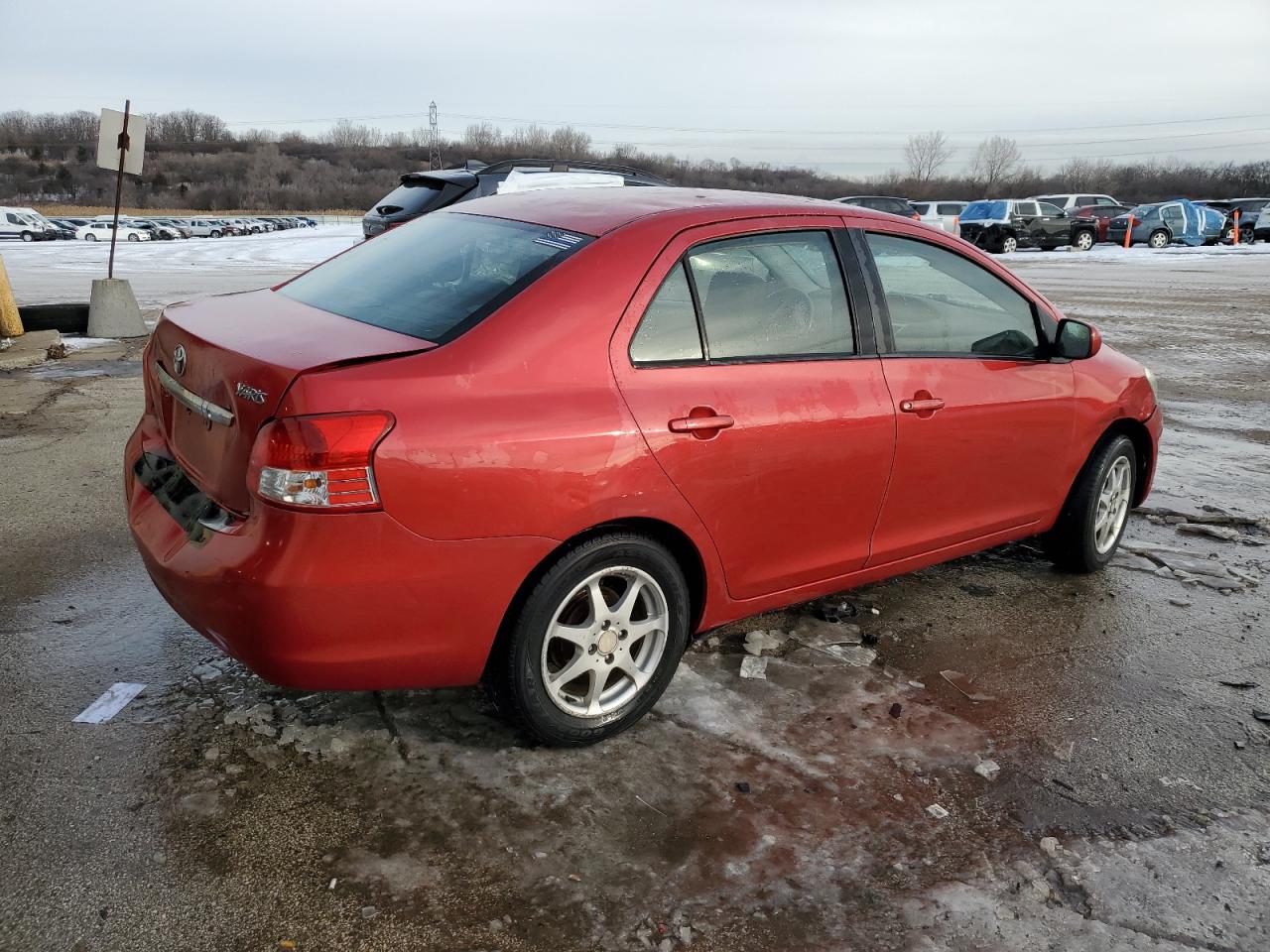 2012 Toyota Yaris VIN JTDBT4K36CL027902 Copart auction photo, all over / rear end damage thumbnail 3