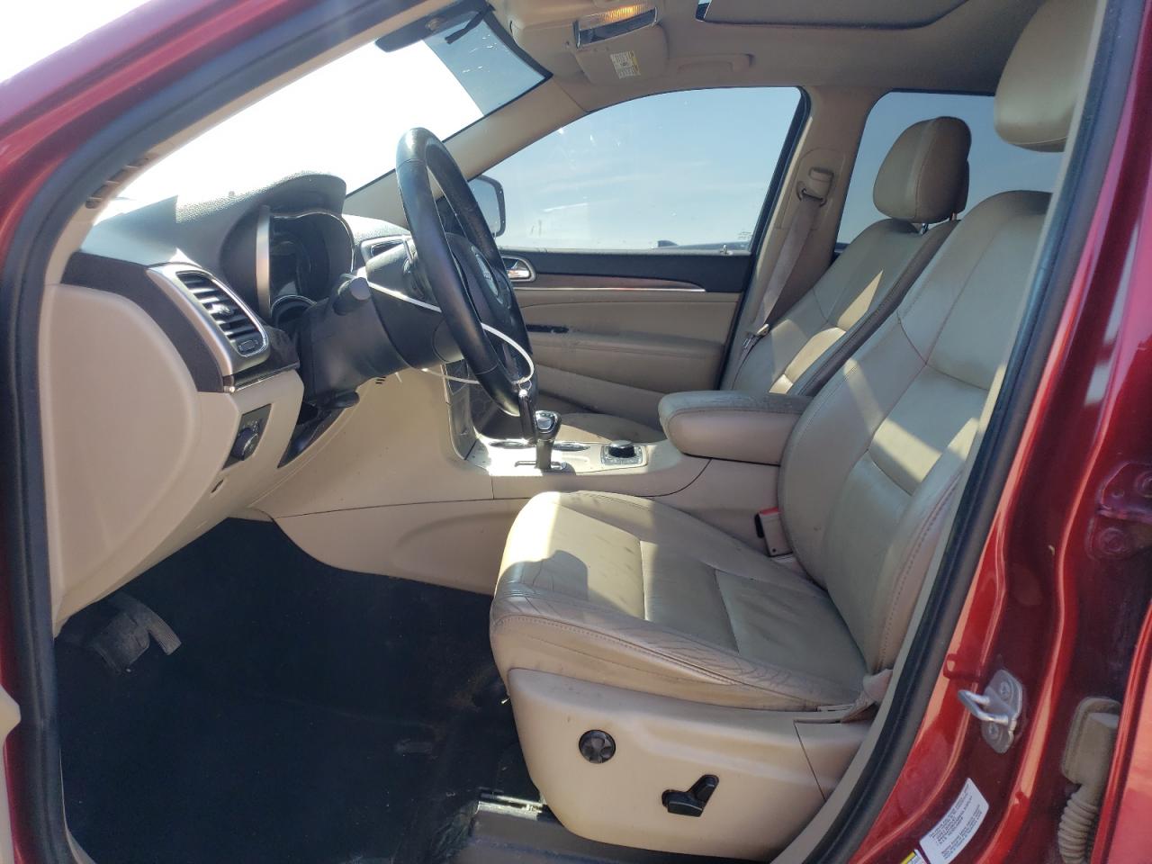 2014 Jeep Grand Cherokee VIN 1C4RJFBGXEC350968 Copart auction photo, side / rear end damage thumbnail 7