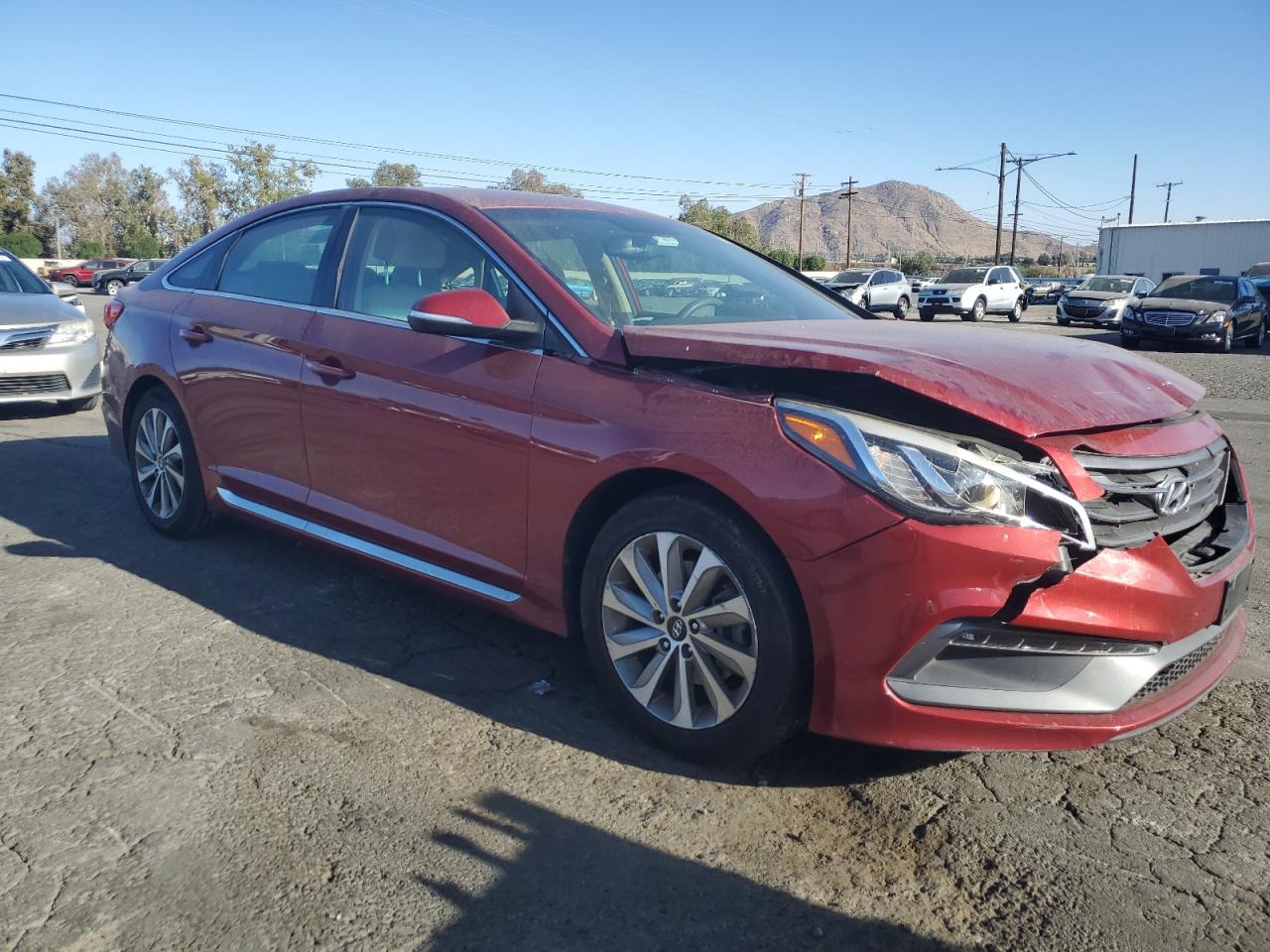 2015 Hyundai Sonata VIN 5NPE34AFXFH256357 Copart auction photo, front end damage thumbnail 4