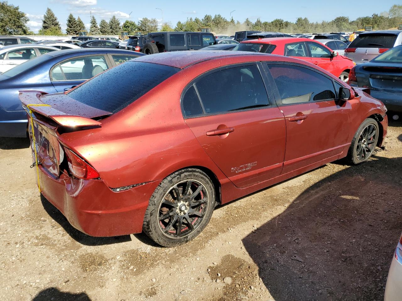 2008 Honda Civic VIN 2HGFA555X8H707494 Copart auction photo, rear end / front end damage thumbnail 3
