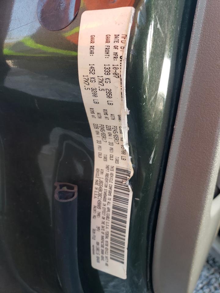 2008 Jeep Grand Cherokee VIN 1J8GS48K38C149009 Copart auction photo, all over damage thumbnail 14