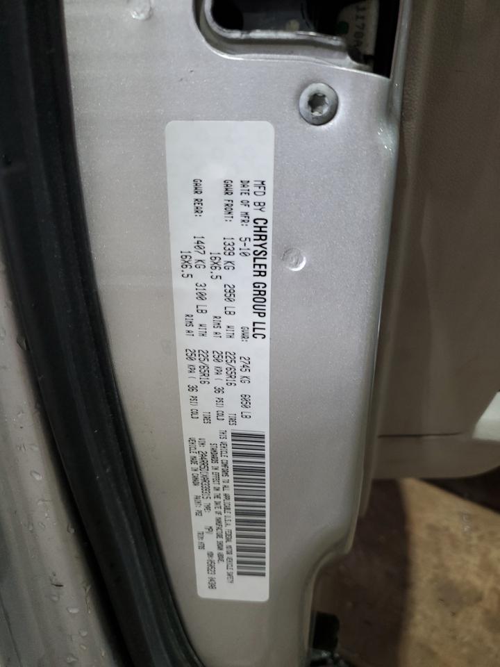 2010 Chrysler Town & Country VIN 2A4RR5D1XAR339315 Copart auction photo, front end / side damage thumbnail 14