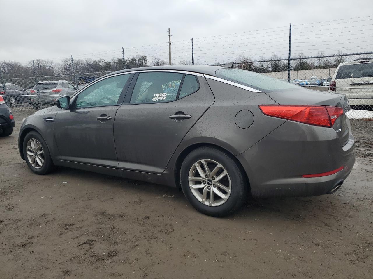 2011 KIA Optima VIN KNAGM4A70B5128098 Copart auction photo, side / front end damage thumbnail 2