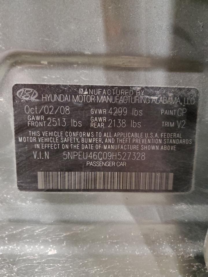 2009 Hyundai Sonata VIN 5NPEU46C09H527328 Copart auction photo, front end damage thumbnail 12