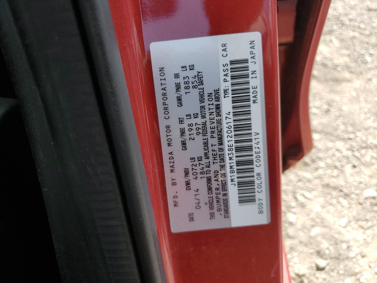 2014 Mazda 3 VIN JM1BM1M38E1206174 Copart auction photo, front end damage thumbnail 12